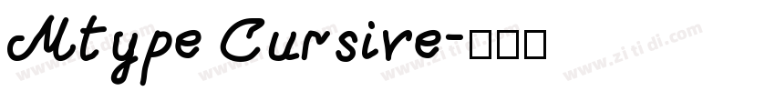 Mtype Cursive字体转换